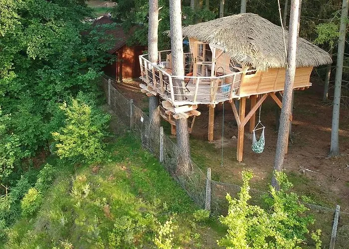 キャンプ場 Treehouse U Rybnika Osečná